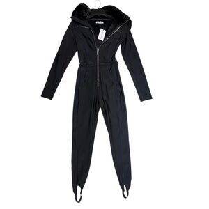 WeWoreWhat Black Jumpsuit with Hood NWT